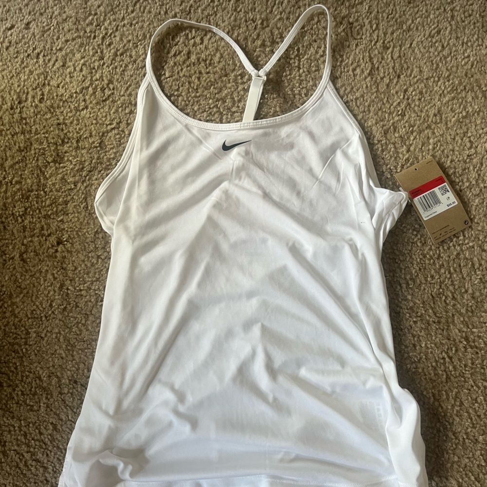 Nike White Athletic Tank